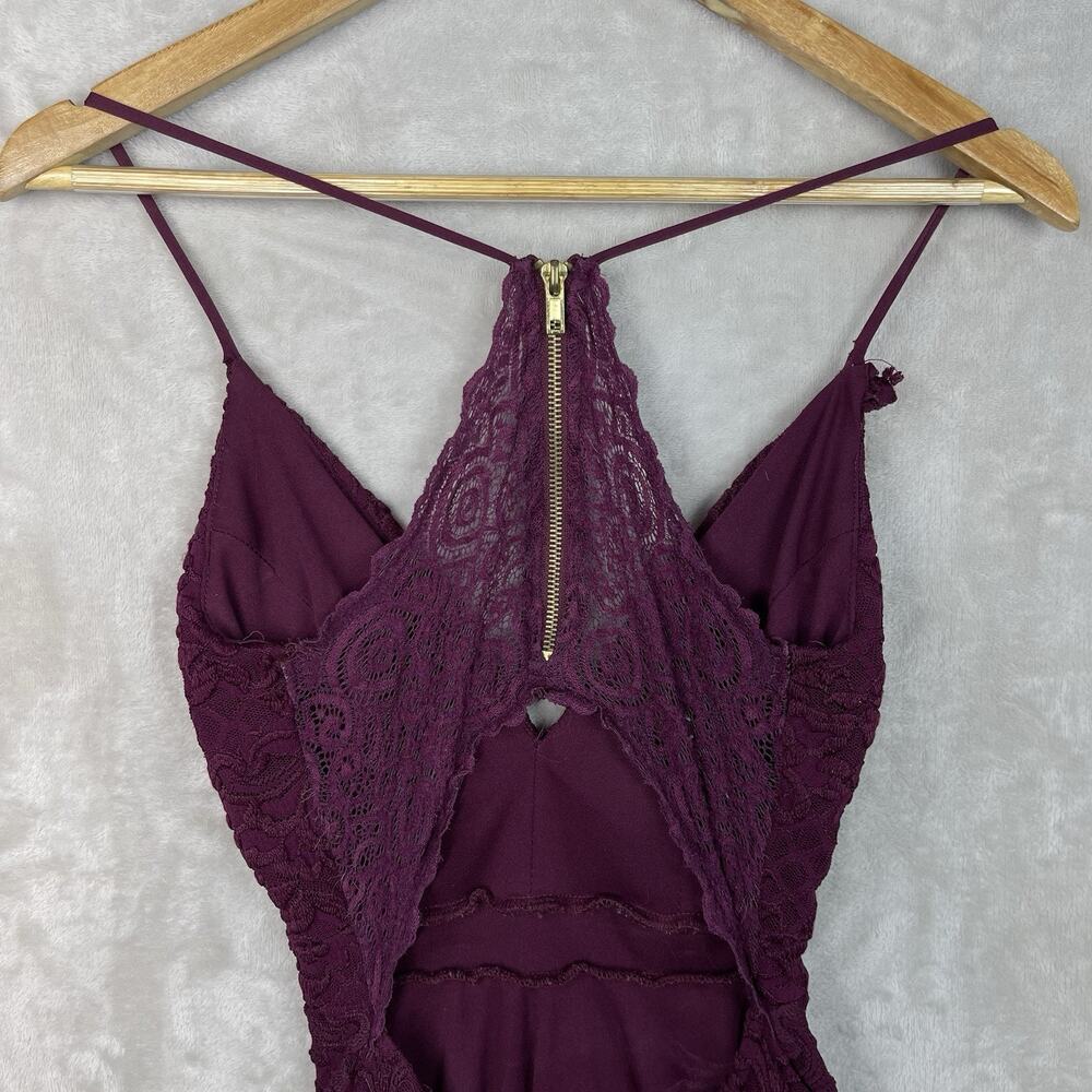 Honey & Rosie Plum Lace Glitter Cocktail Dress S Elena Gilbert Vampire Diaries - Picture 5 of 14